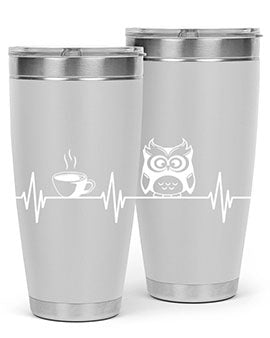 Funny Coffee Lover Night Owl A TurtleRabbit 5#- owl- Tumblers