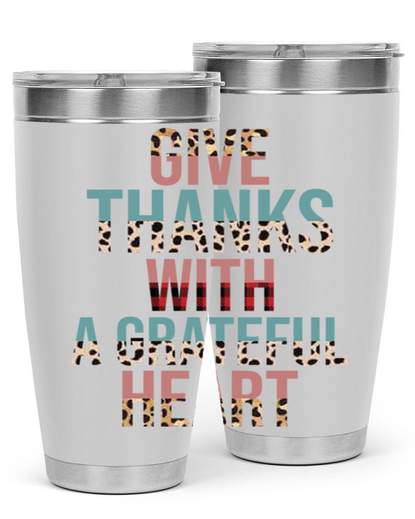 Give thanks with a grateful heart 195#- fall- Tumbler