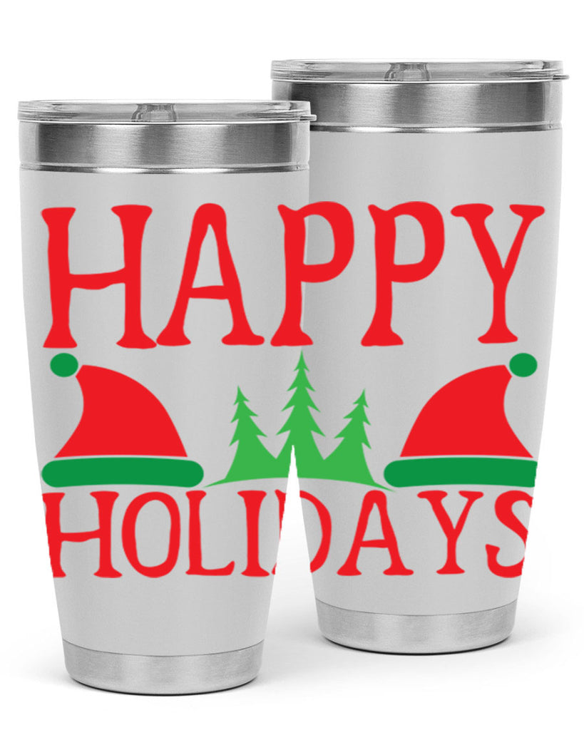 Happy Holidays 136#- winter- Tumbler