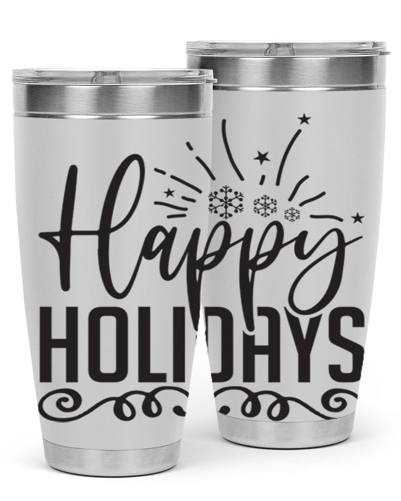 Happy holidays 137#- winter- Tumbler