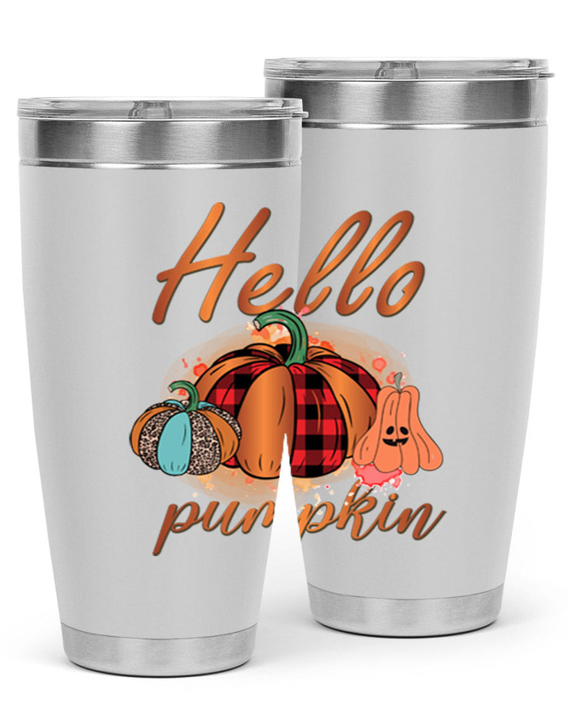 Hello Pumpkin 284#- fall- Tumbler