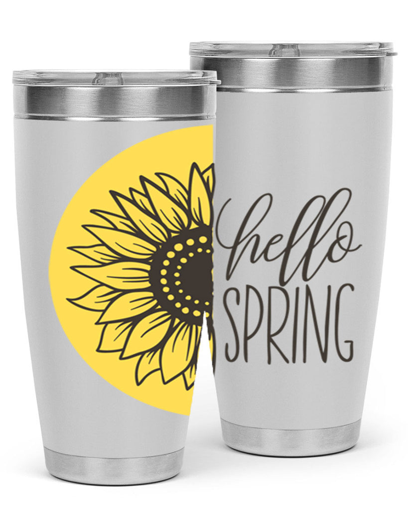 Hello spring half sunflower199#- spring- Tumbler