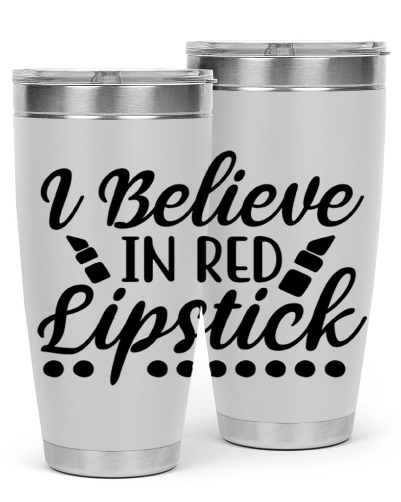 I Believe In Red Lipstick 106#- fashion- Cotton Tank