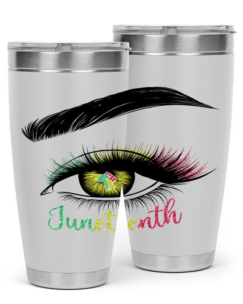 Juneteenth 1865 GirlS Eye 3#- Juneteenth- tumbler