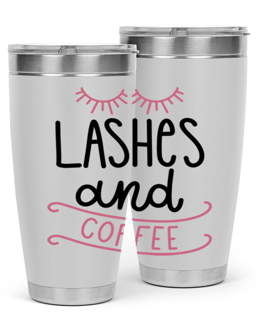 Lashes and Coffee Style 68#- make up- Tumbler