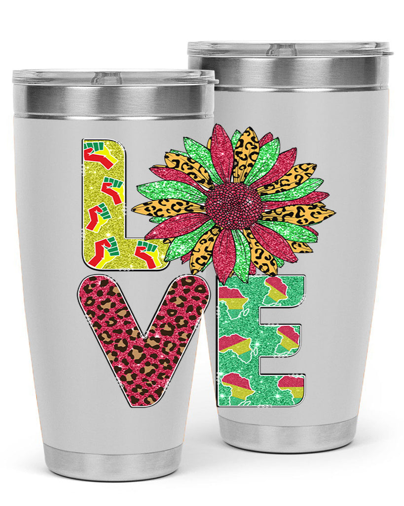 Love Juneteenth Day Fist Sunflower Png 7#- Juneteenth- tumbler