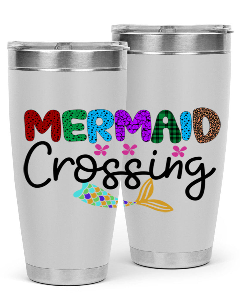 Mermaid Crossing 399#- mermaid- Tumbler