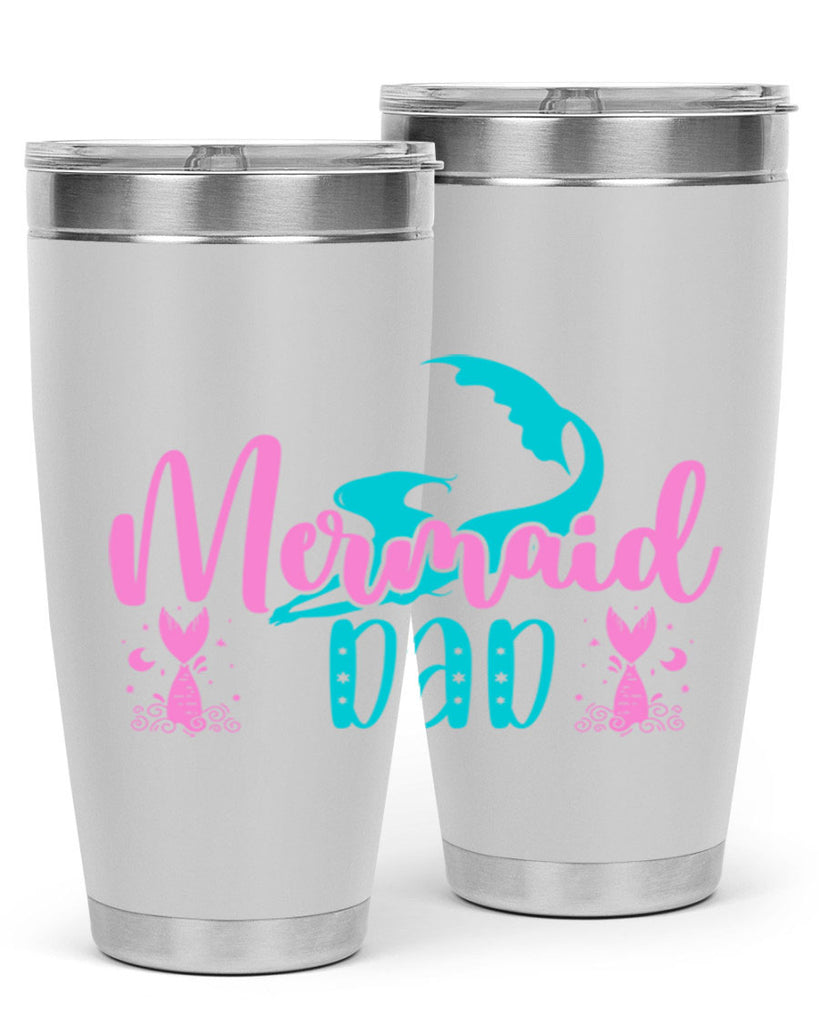 Mermaid Dad 356#- mermaid- Tumbler