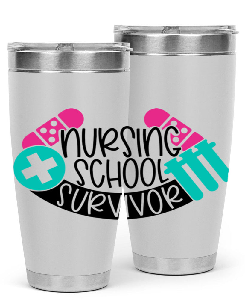 Nursing School Survivor Style Style 64#- nurse- tumbler