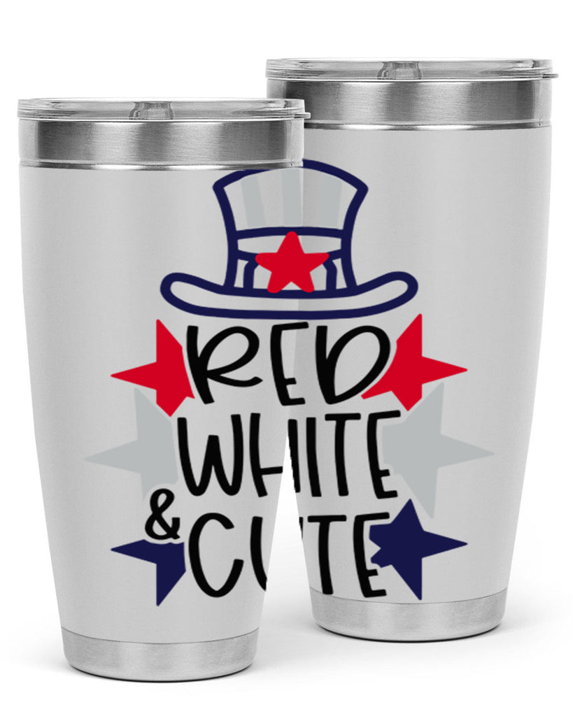 Red White Cute Style 169#- Fourt Of July- Tumbler
