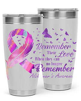 Remember heir Love Alzheimer Awareness 213#- alzheimers- Tumbler