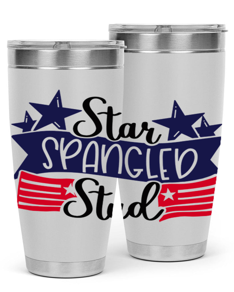 Star Spangled Stud Style 173#- Fourt Of July- Tumbler
