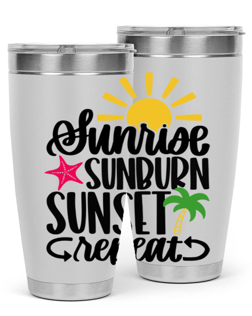 Sunrise Sunburn Sunset Repeat Style 16#- summer- Tumbler