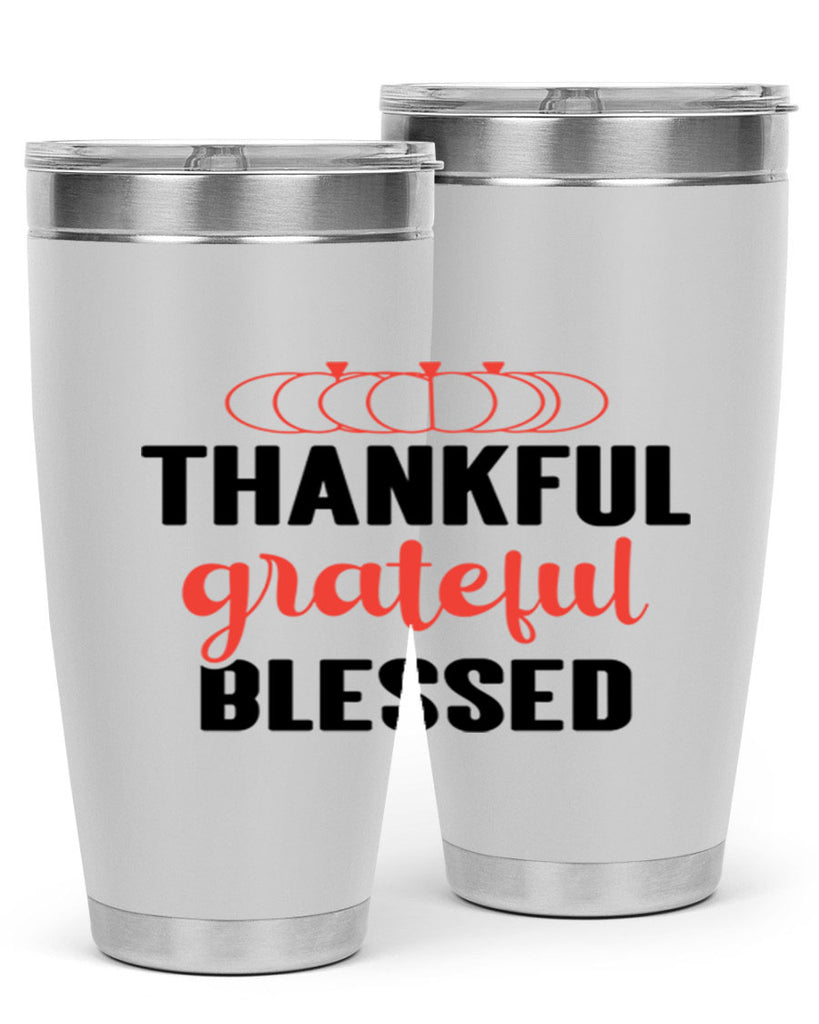 Thankful grateful blessed 603#- fall- Tumbler