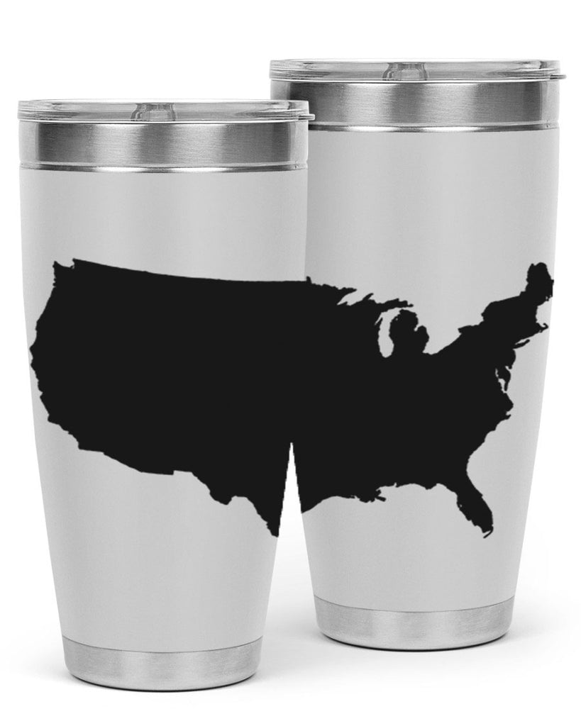 USA Solid Map Style 76#- Fourt Of July- Tumbler