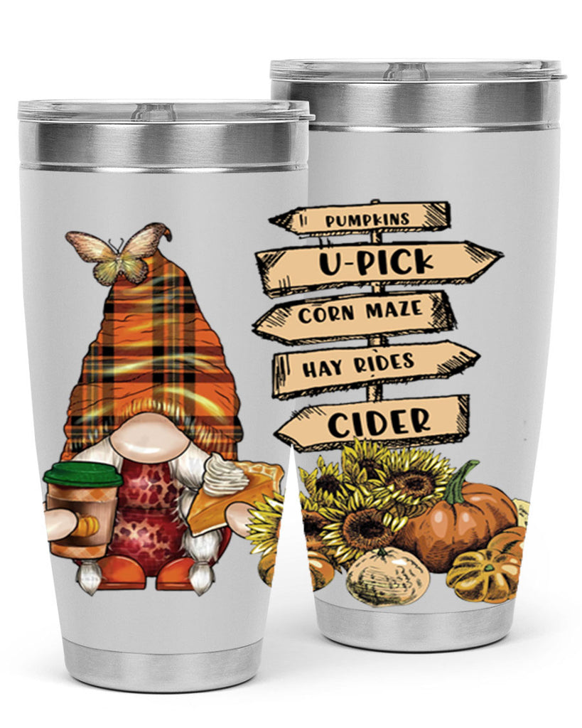 VintageFallGnome 625#- fall- Tumbler