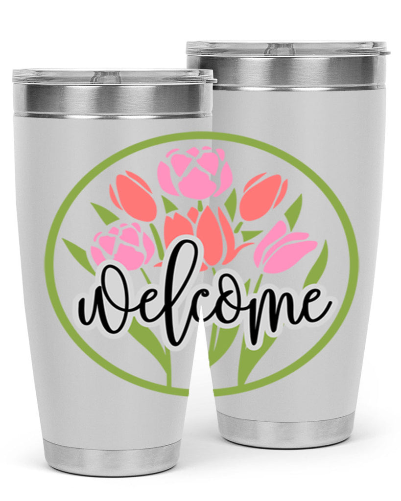 Welcome flowers bouquet571#- spring- Tumbler