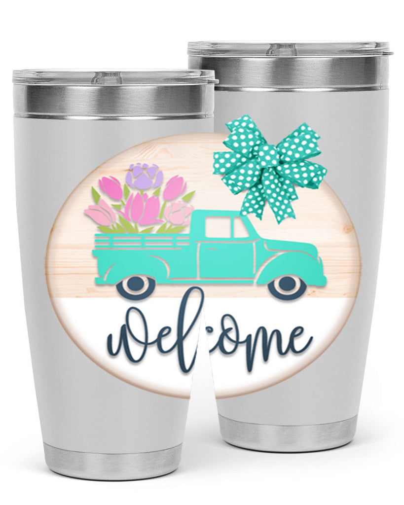 Welcome spring truck Mockup578#- spring- Tumbler