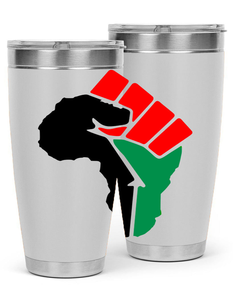 african power fist 274#- black words phrases- Cotton Tank