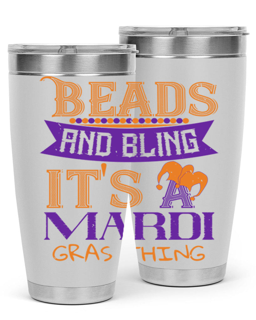 beads and bling its a mardi gras thing 51#- mardi gras- Tumbler