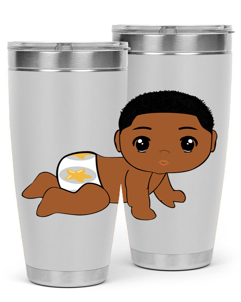 black baby boy 3#- black men - boys- tumbler
