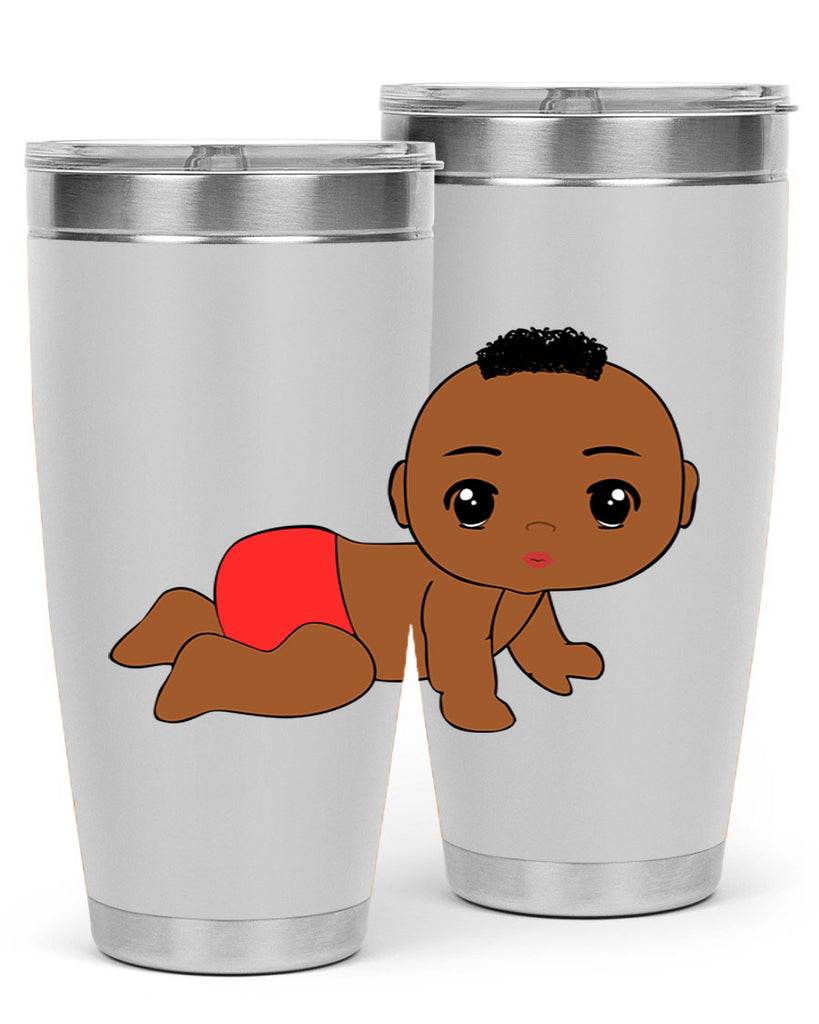 black baby boy 5#- black men - boys- tumbler