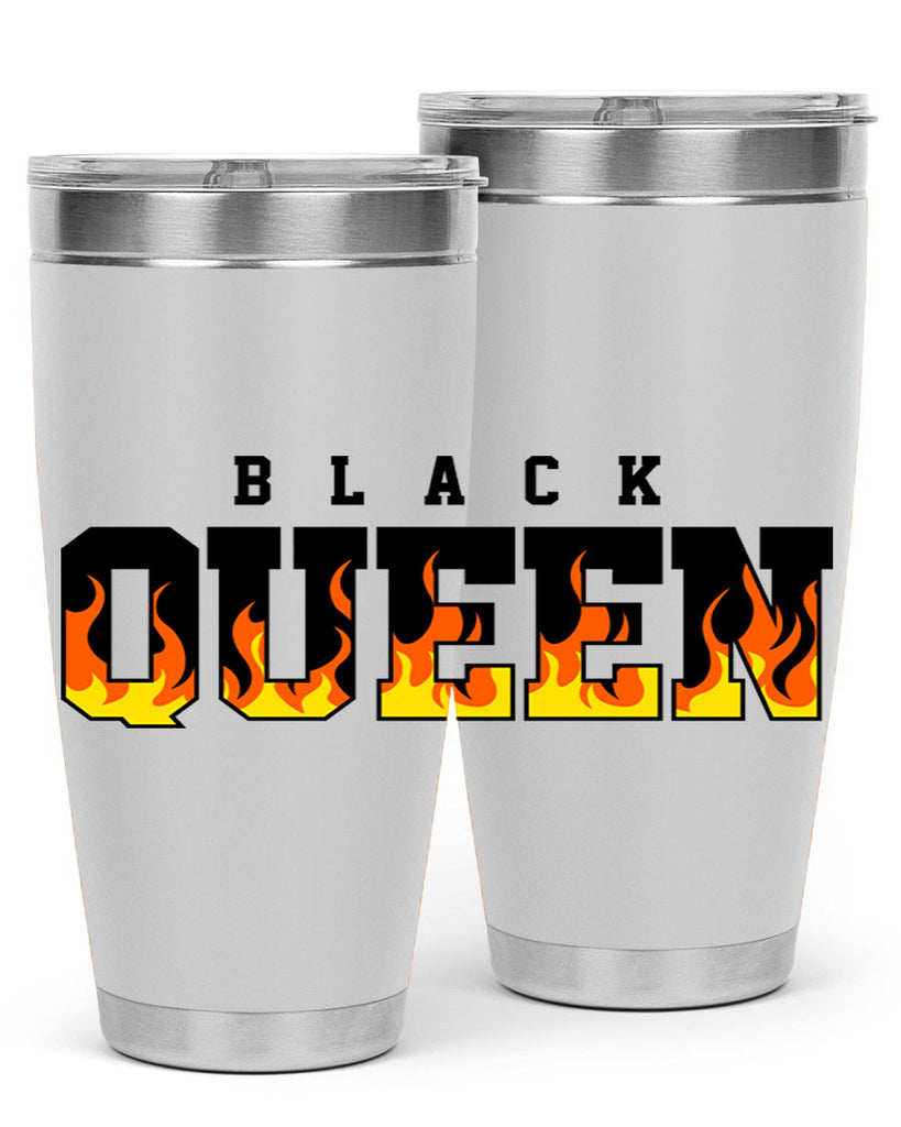 black queen flames 220#- black words phrases- Cotton Tank