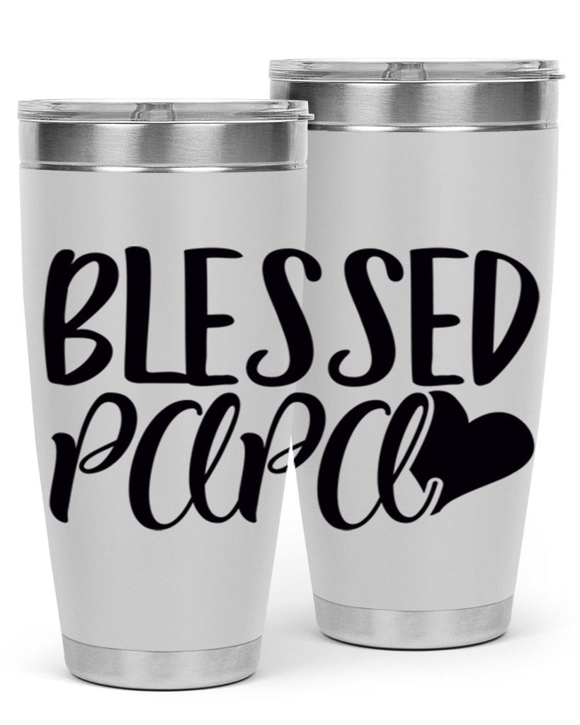 blessed papa 70#- grandpa - papa- Tumbler
