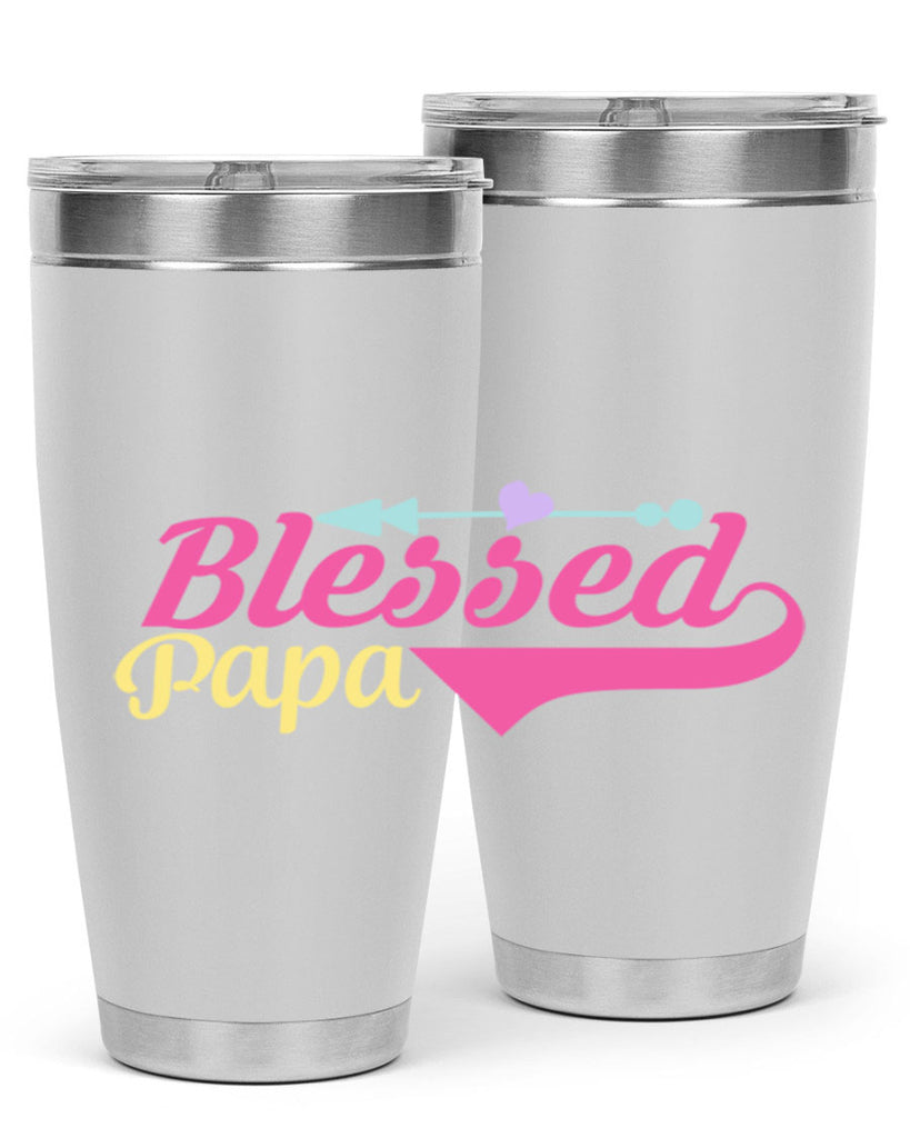blessed papa 73#- grandpa - papa- Tumbler