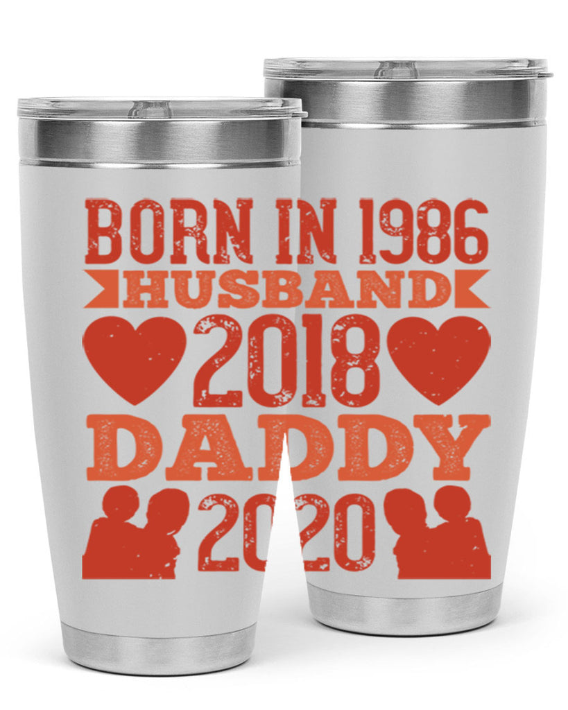 born in husband daddy 123#- fathers day- Tumbler