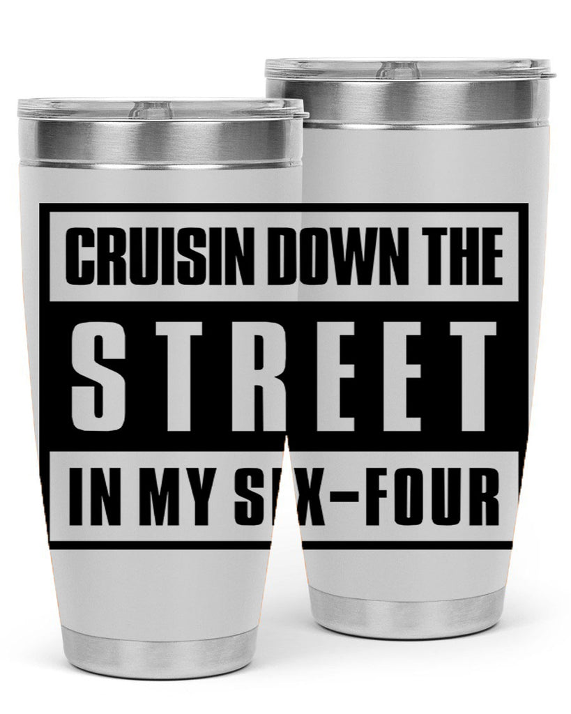 cruisin down the street 181#- black words phrases- Cotton Tank