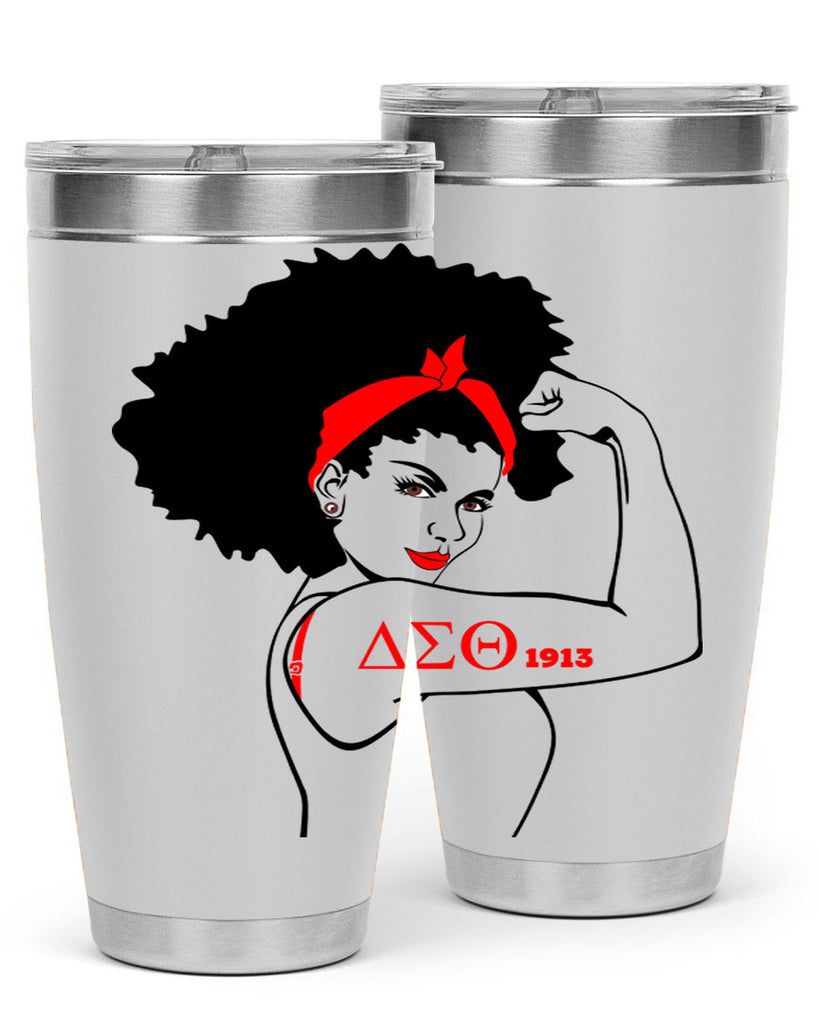 delta sigma theta 6#- black words phrases- Cotton Tank