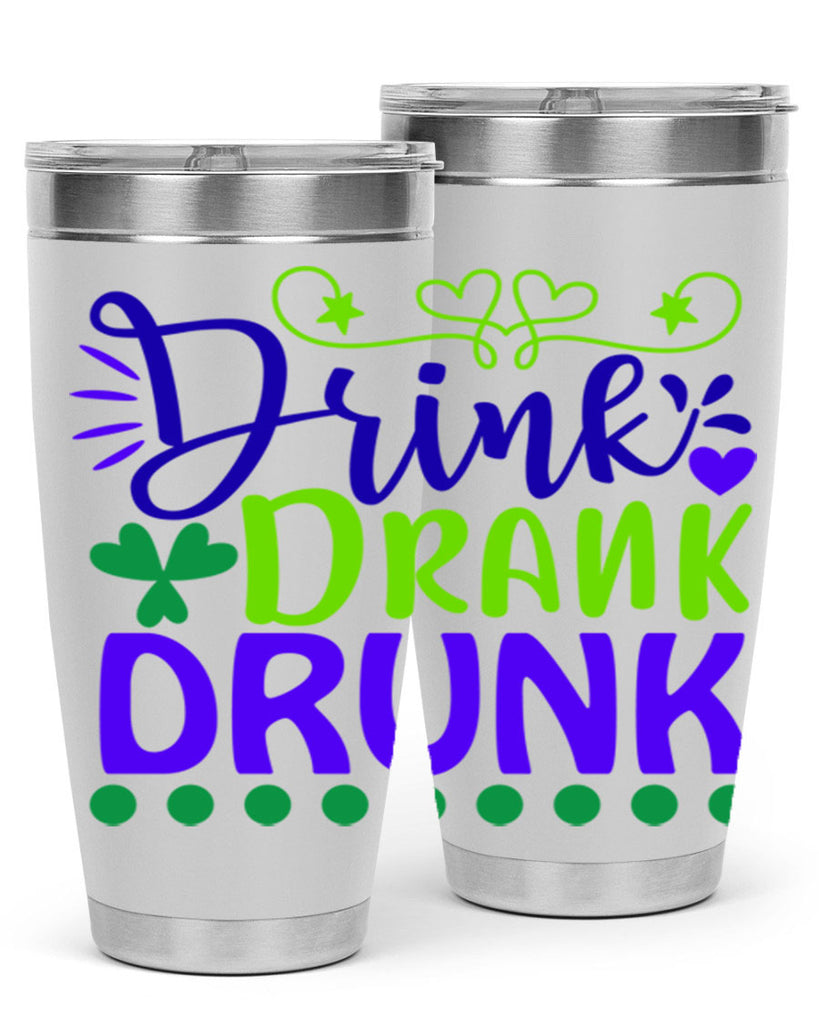 drink drank drunk 22#- mardi gras- Tumbler