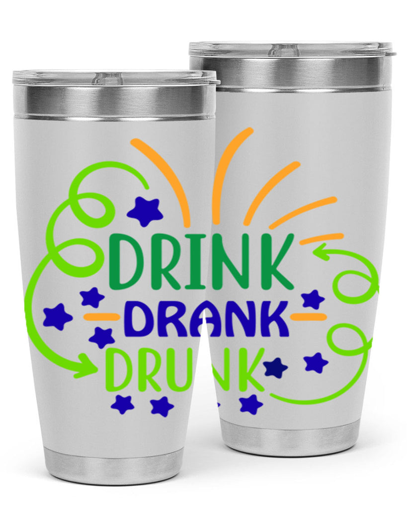 drink drank drunk 23#- mardi gras- Tumbler