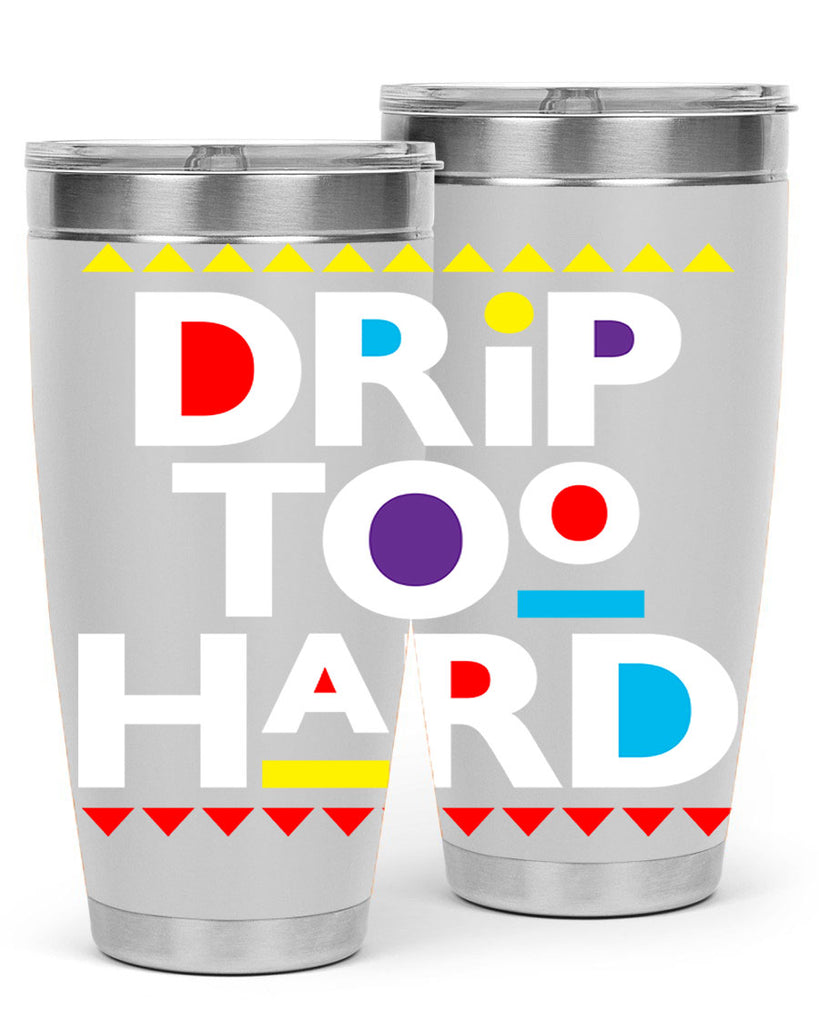 drip too hard 163#- black words phrases- Cotton Tank