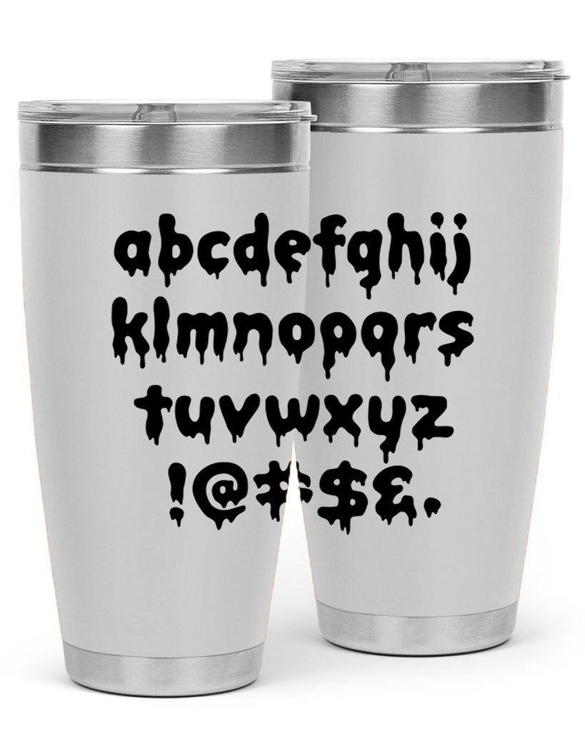 dripping lowercase 162#- black words phrases- Cotton Tank