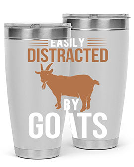 easily distracted by goats Style 5#- goat- Tumbler