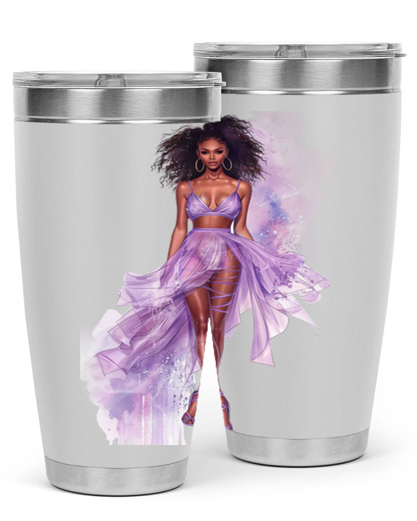 fashion girl in lavender 65#- fashion- Cotton Tank