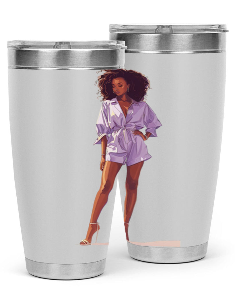 fashion girl in lavender 70#- fashion- Cotton Tank