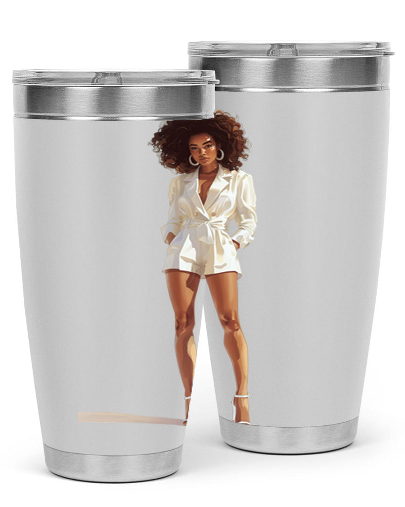 fashion girl in white 74#- fashion- Cotton Tank