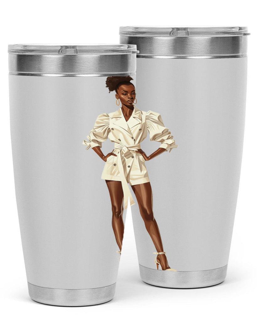 fashion girl in white 84#- fashion- Cotton Tank