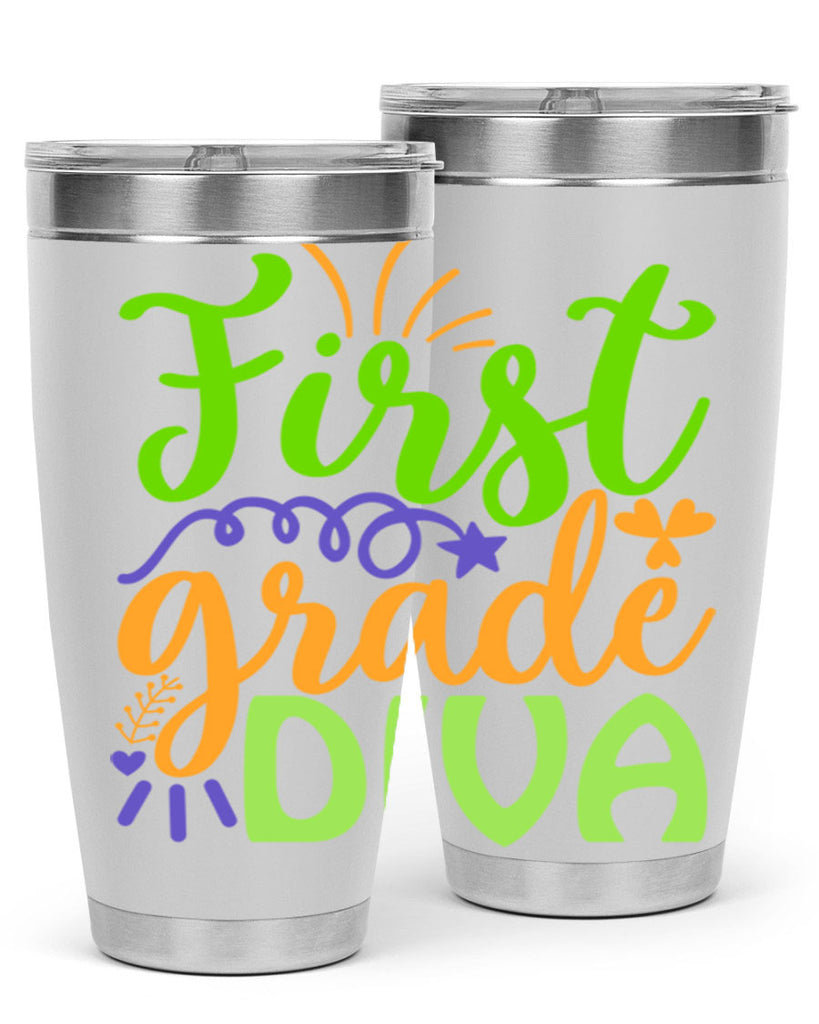first grade diva 21#- mardi gras- Tumbler