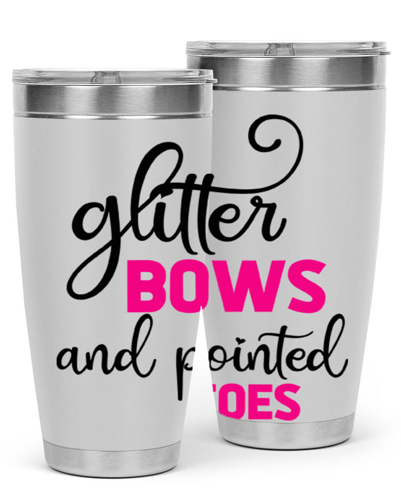 glitter bows and pointed toes 41#- ballet- Tumbler