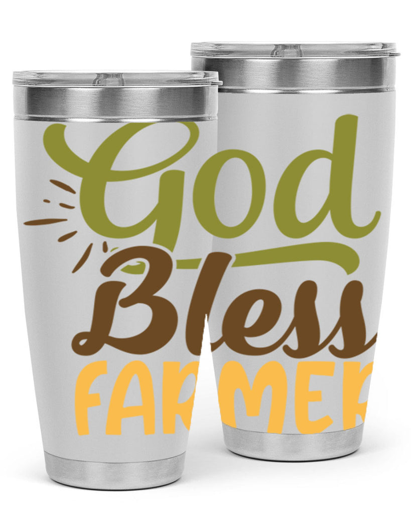 god bless farmer 10#- farming and gardening- Tumbler