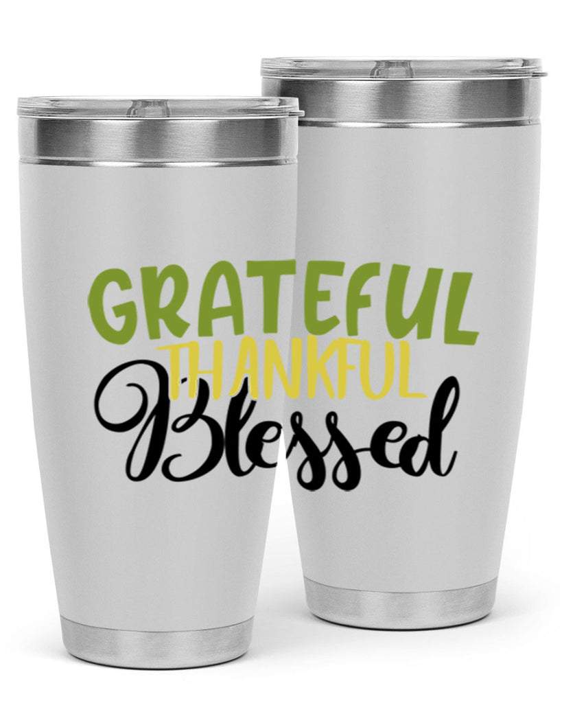 grateful thankful blessed 57#- thanksgiving- Tumbler