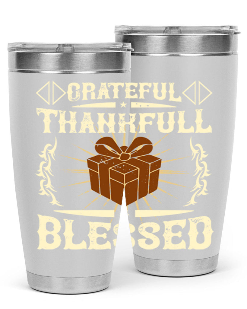 grateful thankfull blessed 40#- thanksgiving- Tumbler
