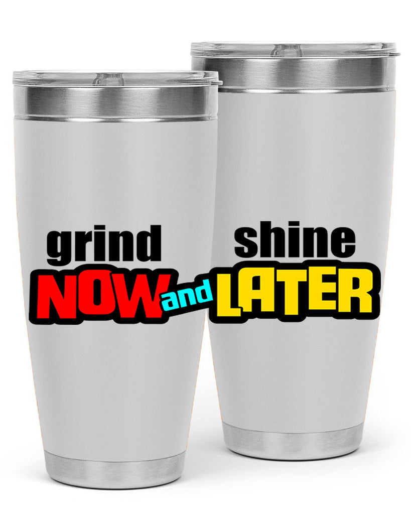 grind now and shine later 142#- black words phrases- Cotton Tank
