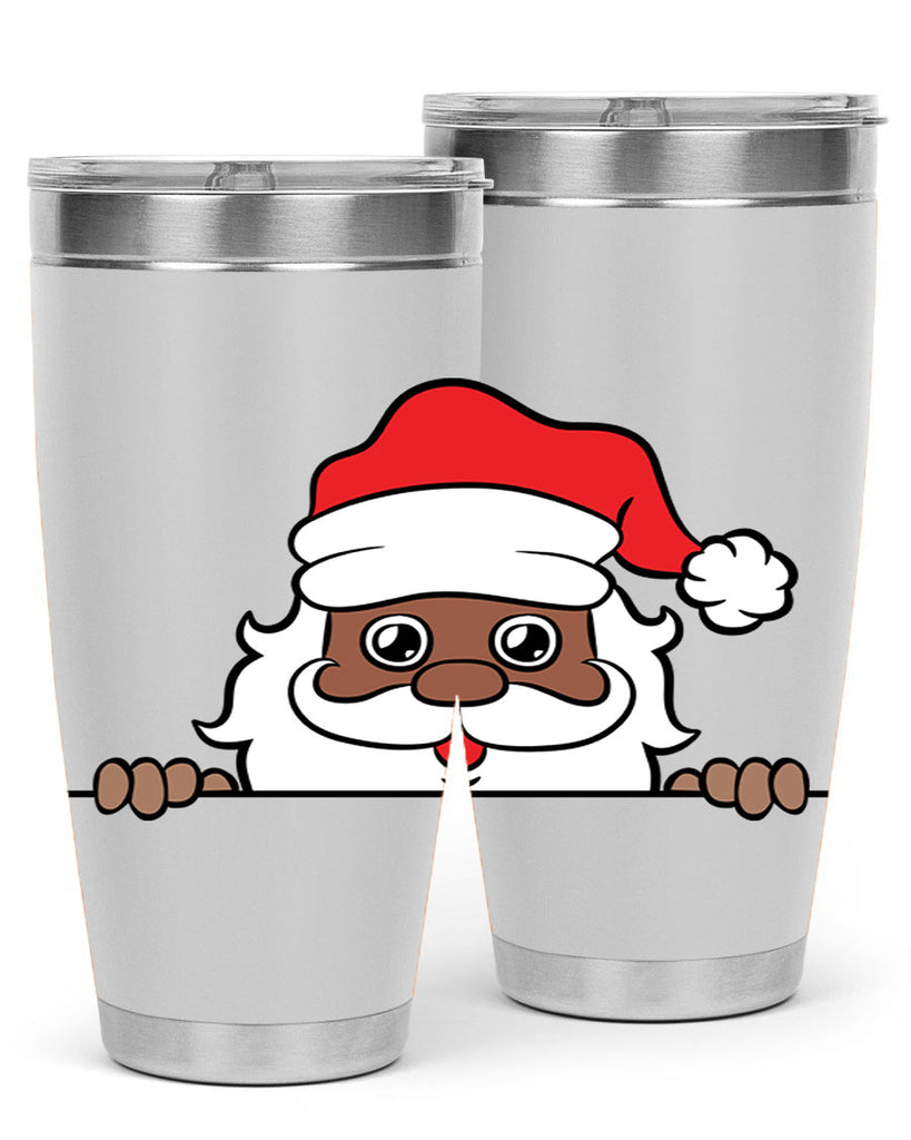 peekaboo black santa 19#- black men - boys- tumbler