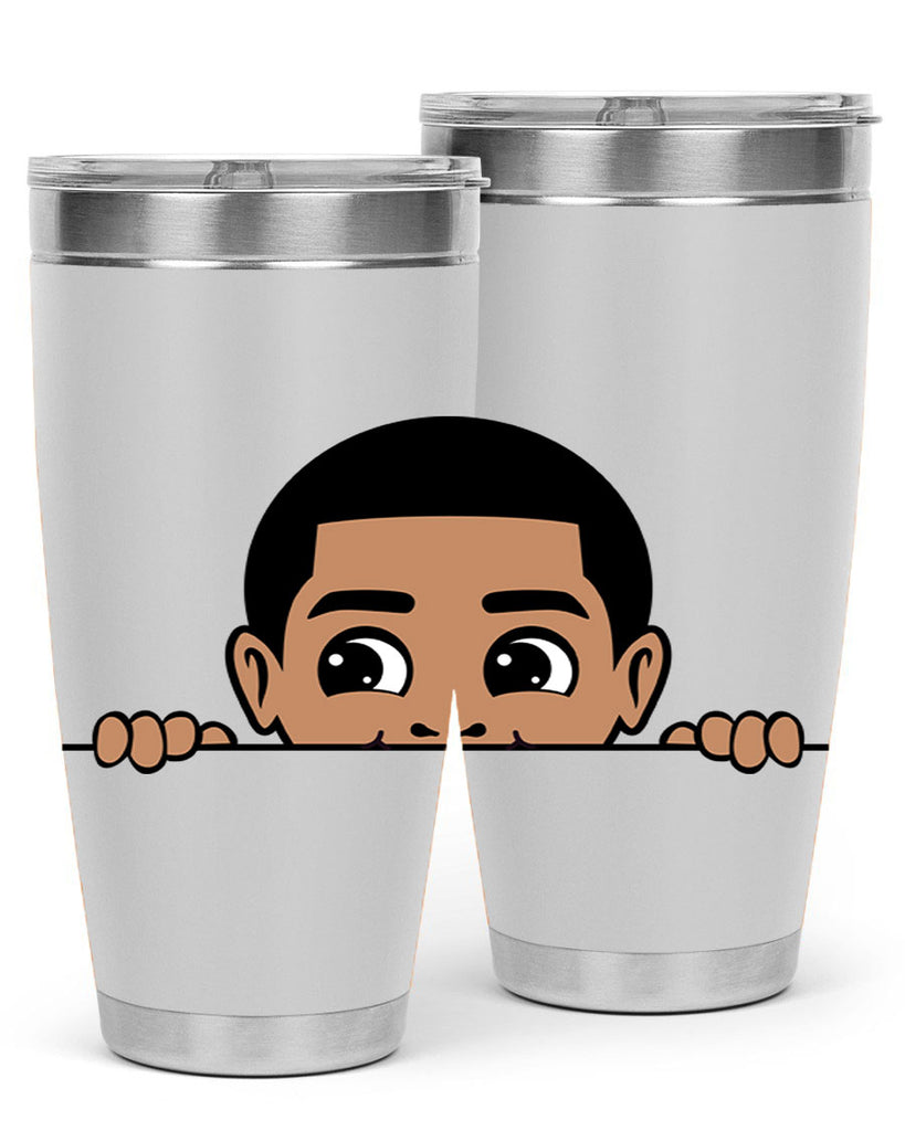 peekaboo boy 17#- black men - boys- tumbler