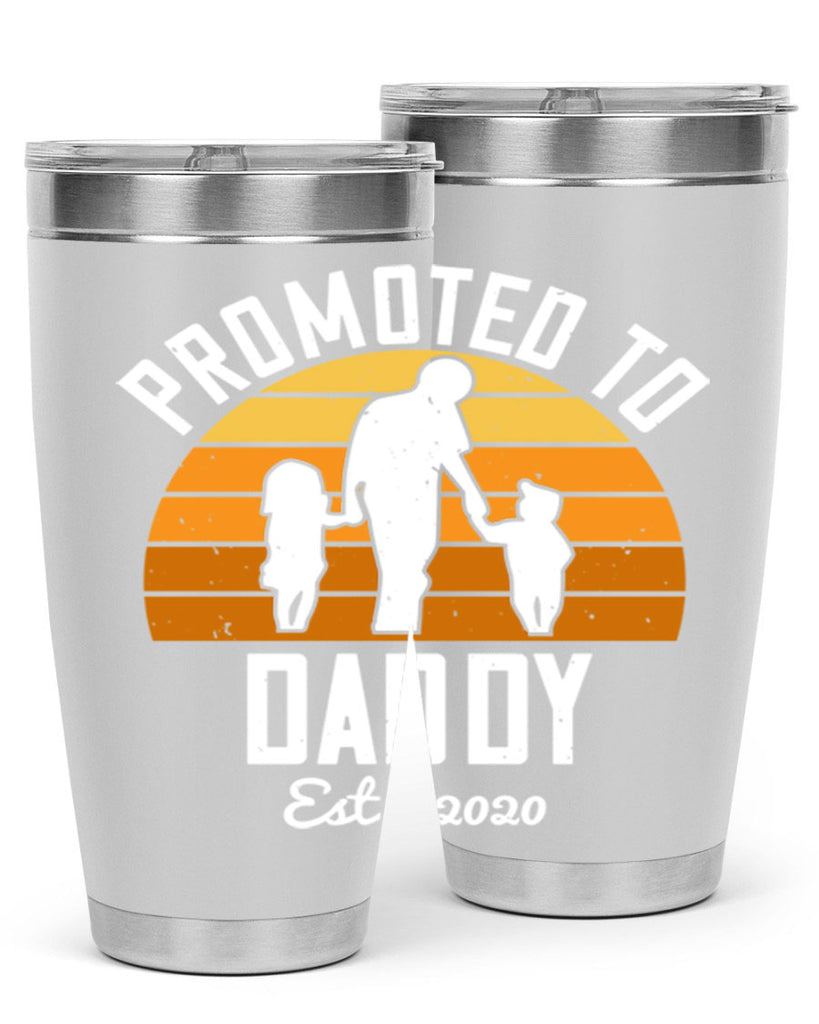 promoted to daddy est 187#- fathers day- Tumbler